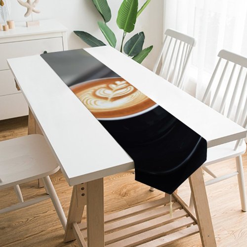 Yanfind Table Runner Blur Focus Break Delicious Dark Espresso Design Perfume Artistic Caffeine Cup Mug Everyday Dining Wedding Party Holiday Home Decor
