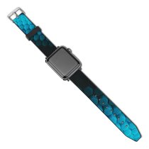 yanfind Watch Strap for Apple Watch Dante Metaphor Abstract Hexagons Patterns Cyan Blocks Compatible with iWatch Series 5 4 3 2 1