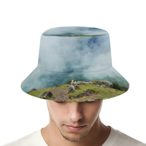 yanfind Adult Fisherman's Hat Images Fog Country Hillside Landscape Hiking Riding Grass Wallpapers Mountain Outdoors Rock Fishing Fisherman Cap Travel Beach Sun protection