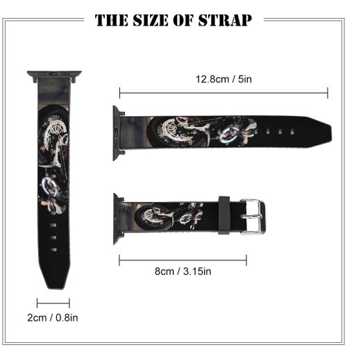 yanfind Watch Strap for Apple Watch Black Dark Bikes  Agusta Dragster  SCS Night Tarmac Compatible with iWatch Series 5 4 3 2 1