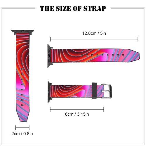 yanfind Watch Strap for Apple Watch  Weinkle Abstract Twirls Colorful Spectrum Abstract Compatible with iWatch Series 5 4 3 2 1