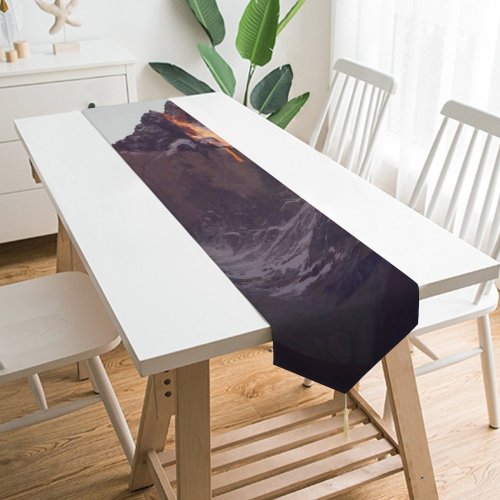 Yanfind Table Runner Landscape Peak National Del Pictures Outdoors Grey Free Range Volcano Park Everyday Dining Wedding Party Holiday Home Decor