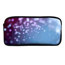 yanfind Pencil Case YHO Tomislav Jakupec Abstract Lights Bokeh Circles  Purple Zipper Pens Pouch Bag for Student Office School