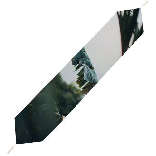 Yanfind Table Runner Blur Freshness Fresh Palm Daylight Botanical Daytime Growth Outdoors Scenic Leaves Leaf Everyday Dining Wedding Party Holiday Home Decor