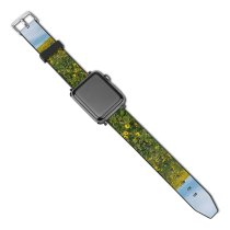 yanfind Watch Strap for Apple Watch Rural Countryside Plant Pasture Farm Pictures Grassland Outdoors Free Flower Field Compatible with iWatch Series 5 4 3 2 1
