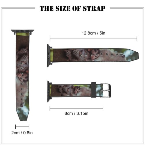 yanfind Watch Strap for Apple Watch  Orangutan Tree  Ubud Wildlife Free Monkey Jungle Family Stock Compatible with iWatch Series 5 4 3 2 1