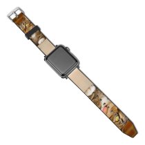 yanfind Watch Strap for Apple Watch Funny Curiosity Sit Cute Little Young Pretty  Staring Kitten Whisker Fur Compatible with iWatch Series 5 4 3 2 1