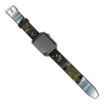 yanfind Watch Strap for Apple Watch Countryside Promontory Plant Domain Tent Slope Tundra Ground Grassland Outdoors Compatible with iWatch Series 5 4 3 2 1