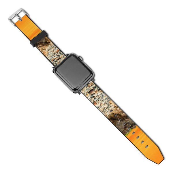yanfind Watch Strap for Apple Watch Landscape Sky Rocks Pebbles Sunset Ocean Coastal Scenery Compatible with iWatch Series 5 4 3 2 1