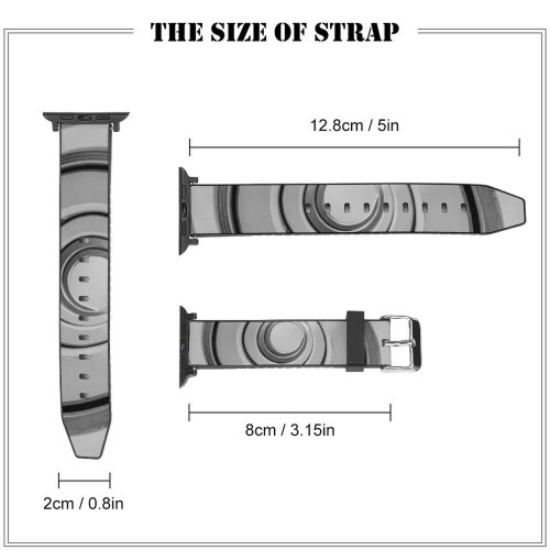 yanfind Watch Strap for Apple Watch Electronics Black&White Images Domain Spiral Staircase Coil Camera Symmetry Wallpapers Public Grey Compatible with iWatch Series 5 4 3 2 1