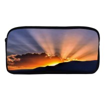 yanfind Pencil Case YHO Sunset Hills  Rays Clouds Zipper Pens Pouch Bag for Student Office School