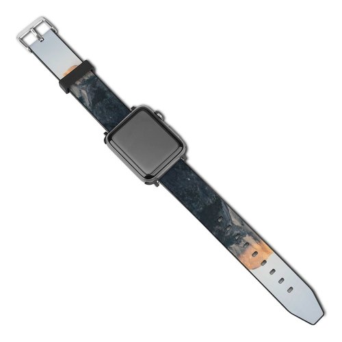 yanfind Watch Strap for Apple Watch Landscape Peak Sunrise National Yosemite Activities Leisure Pictures Outdoors Grey Sunset Compatible with iWatch Series 5 4 3 2 1