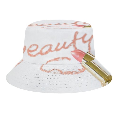 yanfind Adult Fisherman's Hat Elegant Blur Focus Romance Shining Love Fashion Luxury Lipstick Art Glamour Decoration Fishing Fisherman Cap Travel Beach Sun protection