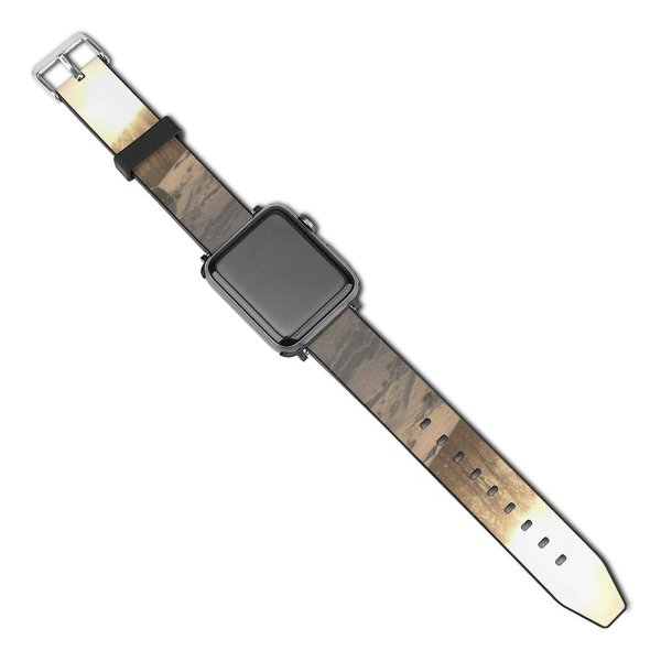 yanfind Watch Strap for Apple Watch Winter December Morning Snowflake Winter  Tire Sky Wood Snow Forest Sunlight_ Compatible with iWatch Series 5 4 3 2 1