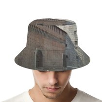 yanfind Adult Fisherman's Hat Wall Building Styles Medieval Ancient Fortification Historic Architecture Classic Facade Tower Milano Fishing Fisherman Cap Travel Beach Sun protection