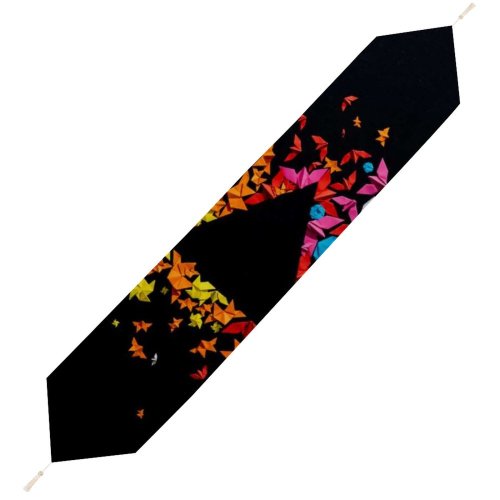Yanfind Table Runner Abstract Dark Art Origami Panoply Triangle Geometrical Multicolor Colorful Crafts Everyday Dining Wedding Party Holiday Home Decor