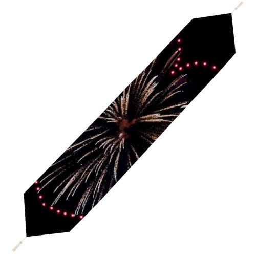 Yanfind Table Runner Dark Love Heart Fireworks Sparkles Celebrations Night Everyday Dining Wedding Party Holiday Home Decor