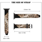 yanfind Watch Strap for Apple Watch Black Dark Leopard Wildcat Wildlife Closeup Compatible with iWatch Series 5 4 3 2 1