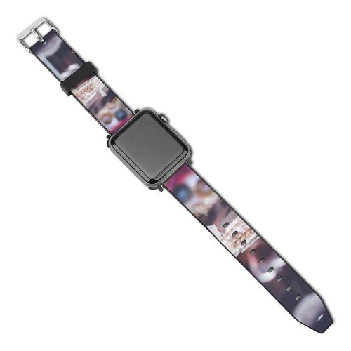 yanfind Watch Strap for Apple Watch United Delicious Confectionery Rainbow Pictures Glass Stock Sweets Dream Free Compatible with iWatch Series 5 4 3 2 1