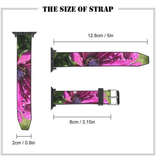 yanfind Watch Strap for Apple Watch  Drops Flowers Flower Purple Dark  Artistic Macro Closeup  Shiny Compatible with iWatch Series 5 4 3 2 1