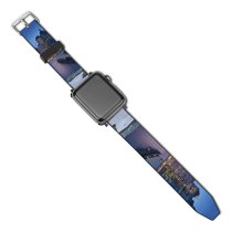 yanfind Watch Strap for Apple Watch Manhattan York City City Lights Cityscape Blizzard Night Winter Compatible with iWatch Series 5 4 3 2 1
