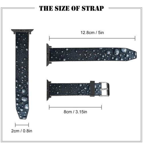 yanfind Watch Strap for Apple Watch Dark Droplets Frozen Tarmac  Drops Bubbles Compatible with iWatch Series 5 4 3 2 1