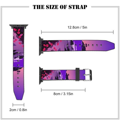 yanfind Watch Strap for Apple Watch Beach Landscape  Sunset Scenery MacOS Big Sur IOS Compatible with iWatch Series 5 4 3 2 1