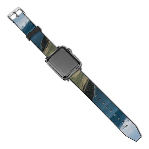 yanfind Watch Strap for Apple Watch Landscape Pictures Outdoors Desktop Grey Snow  Free  Aerial Zealand Compatible with iWatch Series 5 4 3 2 1