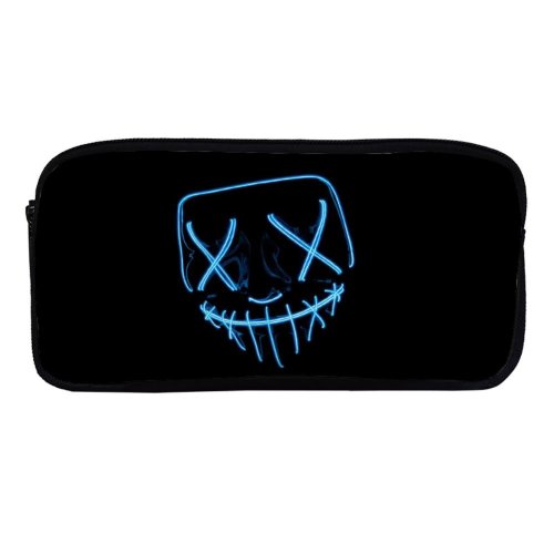 yanfind Pencil Case YHO Purge Images Muscles Aunted Party Wallpapers Horror Gym Halloween Fitness Costume Led Zipper Pens Pouch Bag for Student Office School