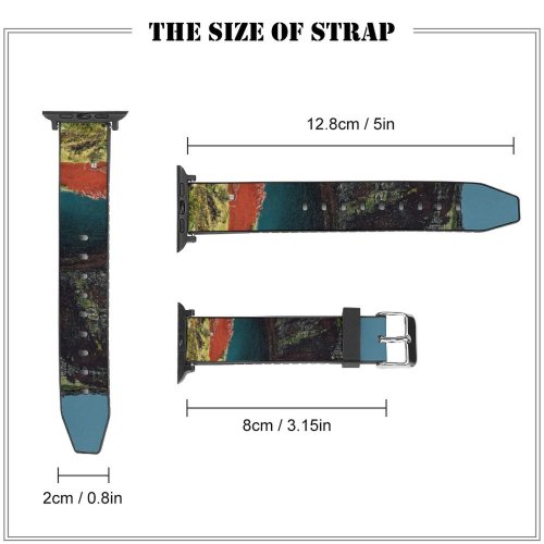 yanfind Watch Strap for Apple Watch Crater Kerið Pictures Grímsnes Volcano Outdoors Domain  Images Public Iceland Compatible with iWatch Series 5 4 3 2 1