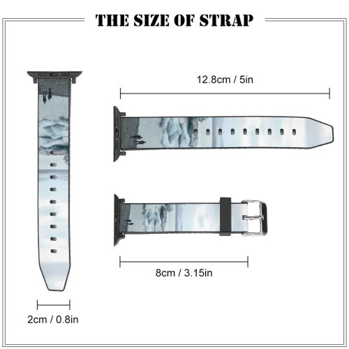 yanfind Watch Strap for Apple Watch Shore Arctic Beach Domain Iceland Pictures Winter Cloud Outdoors Snow Compatible with iWatch Series 5 4 3 2 1