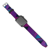 yanfind Watch Strap for Apple Watch David Becker Architecture Purple Building Geometrical Exterior Compatible with iWatch Series 5 4 3 2 1