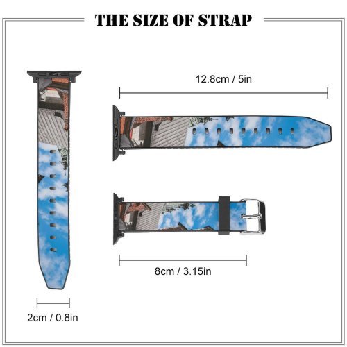 yanfind Watch Strap for Apple Watch Keyboard Spire Real  Domain Love Dog Sunset Light Architecture Ocean Compatible with iWatch Series 5 4 3 2 1