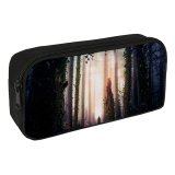 yanfind Pencil Case YHO Thiago Garcia Fantasy Girl Alone Forest Mystic Surreal Portal Dream Zipper Pens Pouch Bag for Student Office School