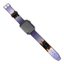 yanfind Watch Strap for Apple Watch Pond Trees Sunset Sky Colours Colour Reflection Reflections Natural Landscape Evening Horizon Compatible with iWatch Series 5 4 3 2 1