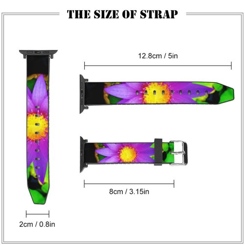 yanfind Watch Strap for Apple Watch Flower Wallpapers Images Domain Plant Waterlily Lotus Pond Purple Lily Public Compatible with iWatch Series 5 4 3 2 1