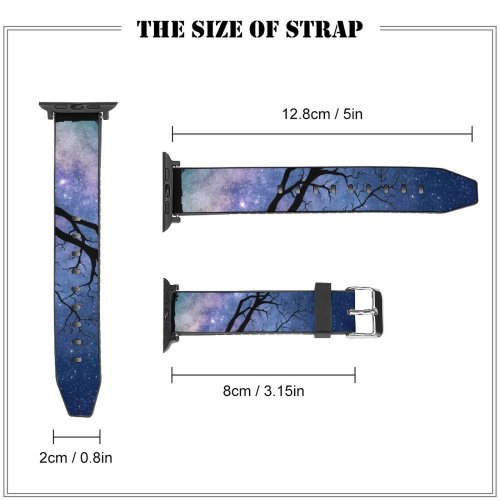 yanfind Watch Strap for Apple Watch Love Couple Night Romantic Kiss Silhouette Starry Sky Compatible with iWatch Series 5 4 3 2 1