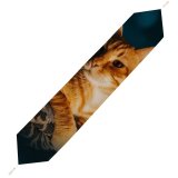 Yanfind Table Runner Funny Curiosity Little Young Eye Portrait Kitten Pet Whisker Fur Wildlife Everyday Dining Wedding Party Holiday Home Decor