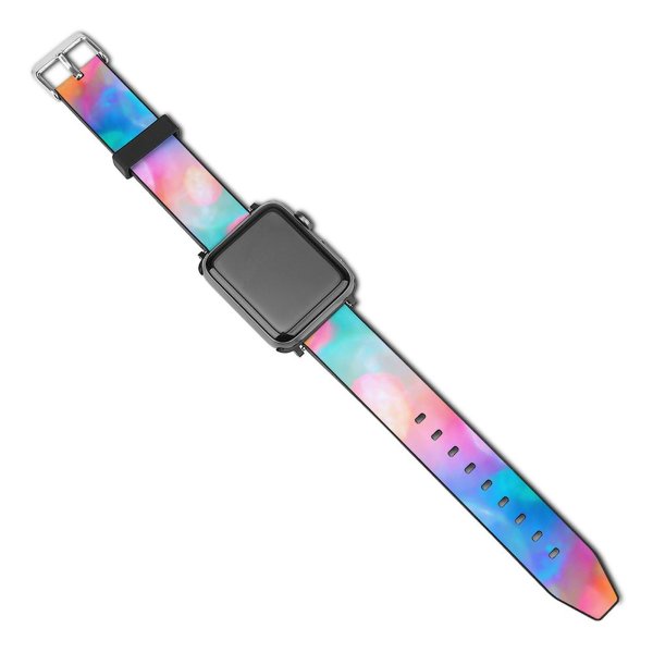 yanfind Watch Strap for Apple Watch Colours LGBT Domain Creative Acid Artistic Rainbow Cute Abstract Fractal Ornament Compatible with iWatch Series 5 4 3 2 1