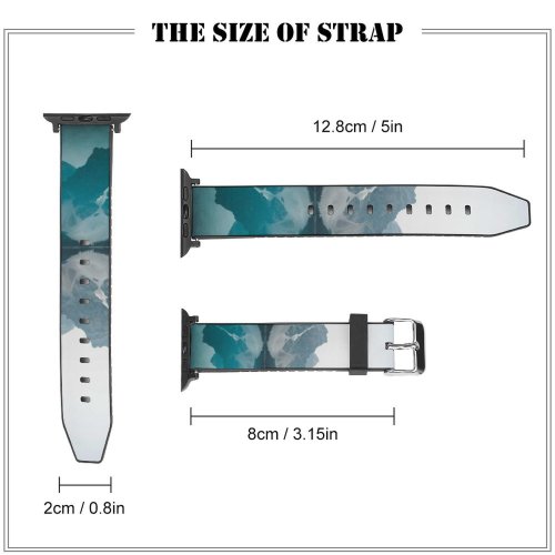 yanfind Watch Strap for Apple Watch Scenery Lakes Range  Lake Wildfire Reflections  Snow  District Compatible with iWatch Series 5 4 3 2 1