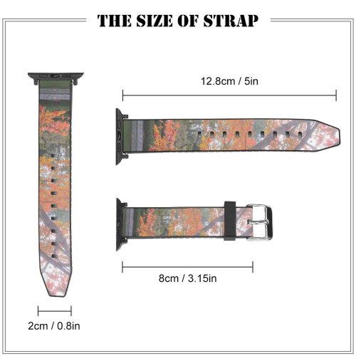 yanfind Watch Strap for Apple Watch Wallpapers Images Trunk Free Plant Pictures Leaf Maple Tree Art Compatible with iWatch Series 5 4 3 2 1