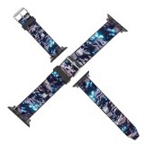 yanfind Watch Strap for Apple Watch Dante Metaphor Abstract Greebles Render CGI Cyan Glowing Sci Fi Compatible with iWatch Series 5 4 3 2 1