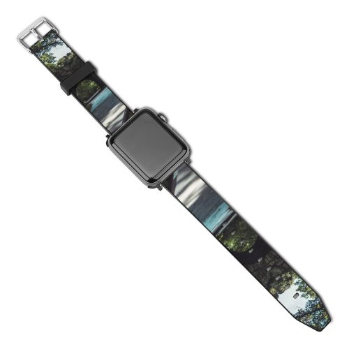 yanfind Watch Strap for Apple Watch Walkway Road Plant Ma Pictures Recreation Outdoors Stock Tree Garden Stone Compatible with iWatch Series 5 4 3 2 1