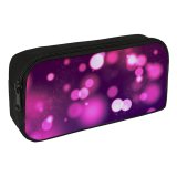 yanfind Pencil Case YHO Abstract Bokeh Purple Sparkles Zipper Pens Pouch Bag for Student Office School