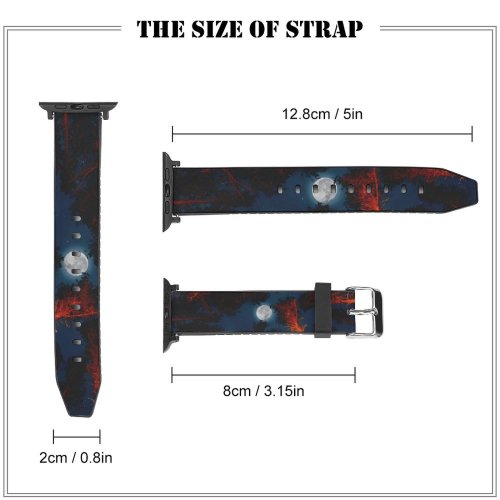 yanfind Watch Strap for Apple Watch Jordan Steranka  Trees Sky Night  Outdoor Woods Dark Compatible with iWatch Series 5 4 3 2 1