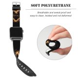 yanfind Watch Strap for Apple Watch Black Dark Love Love Heart Sparkles Night Letters Compatible with iWatch Series 5 4 3 2 1