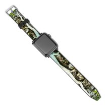 yanfind Watch Strap for Apple Watch Tree Grey Path Confusion Leaves Beauty Shellbark Hickory Trunk Vegetation Plant Natural Compatible with iWatch Series 5 4 3 2 1