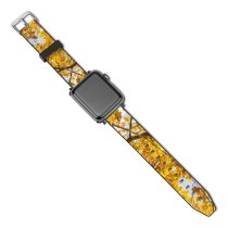 yanfind Watch Strap for Apple Watch Lake Tree Sky   Neuchâtel Colour Autum Plant Leaf Borntobe Compatible with iWatch Series 5 4 3 2 1