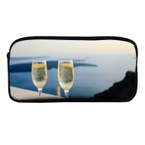 yanfind Pencil Case YHO Images Glass Thera Landscape Celebrate Alcohol Travel Free Goblet Wine Champagne Bubble Zipper Pens Pouch Bag for Student Office School