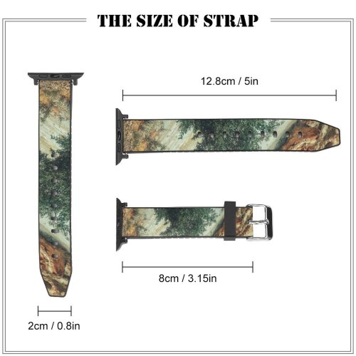 yanfind Watch Strap for Apple Watch Scenery Highway Tree  Mesa Wilderness Free Ground  Basin River Compatible with iWatch Series 5 4 3 2 1